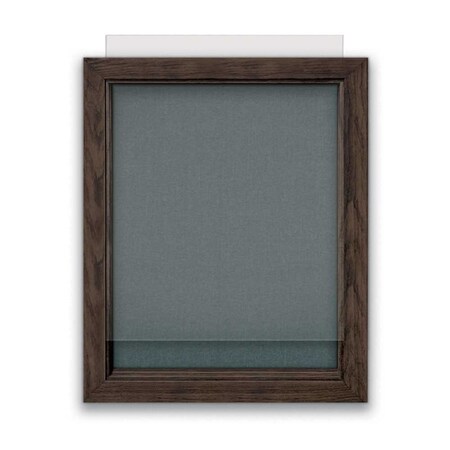 United Visual Products Indoor Enclosed Combo Board, 72"x36", Brnz Frame/Blk Porc & Dark Spruce UVCB7236BZ-BLKPORC-DRKSPR